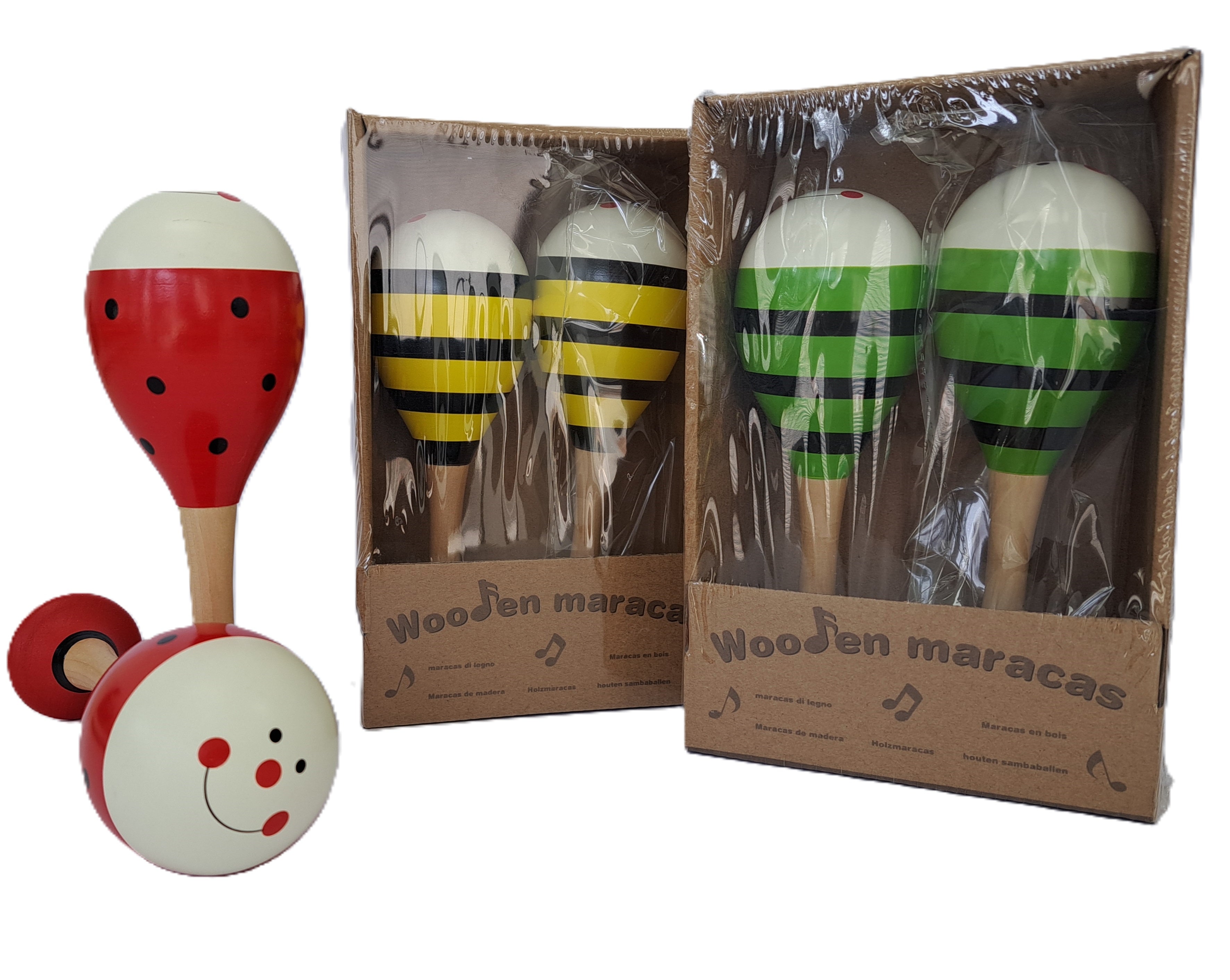 Happy Face Maraca - set of 2